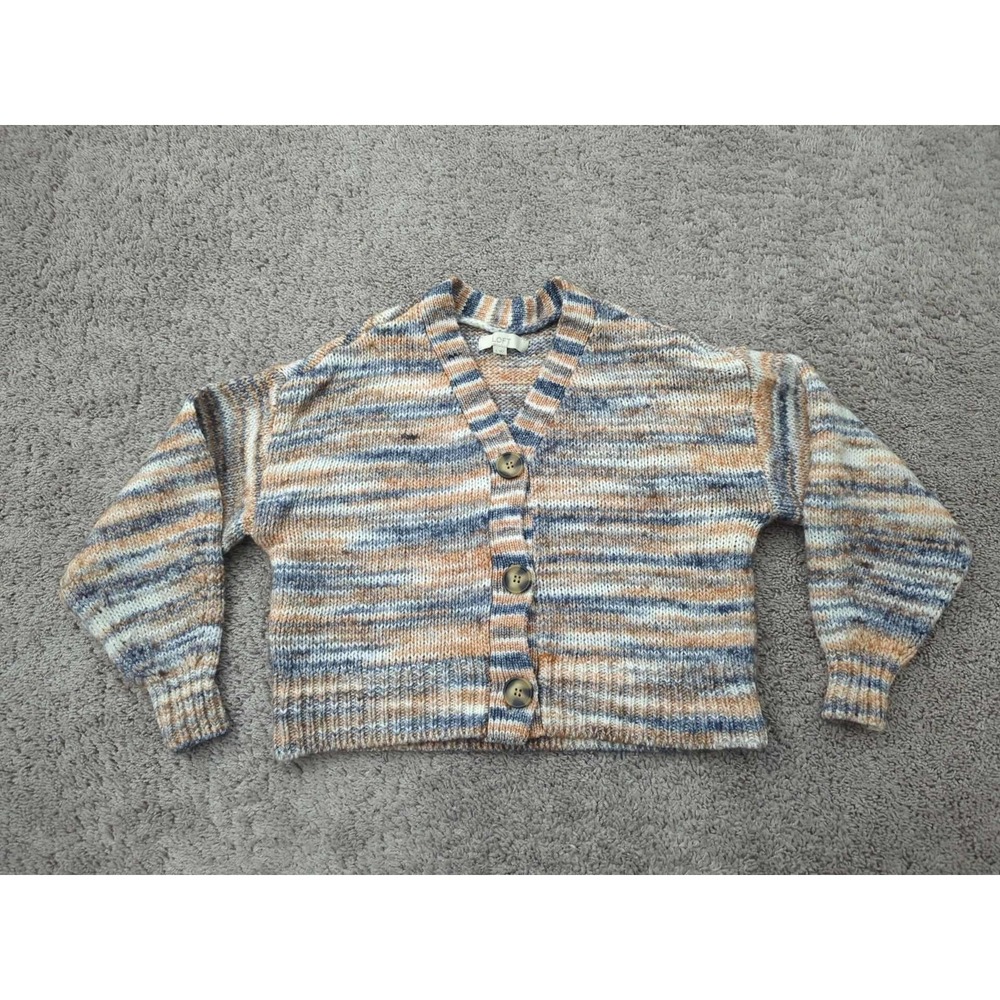 LOFT Cardigan‎ Sweater Womens Small Space Dye Chunky Knit